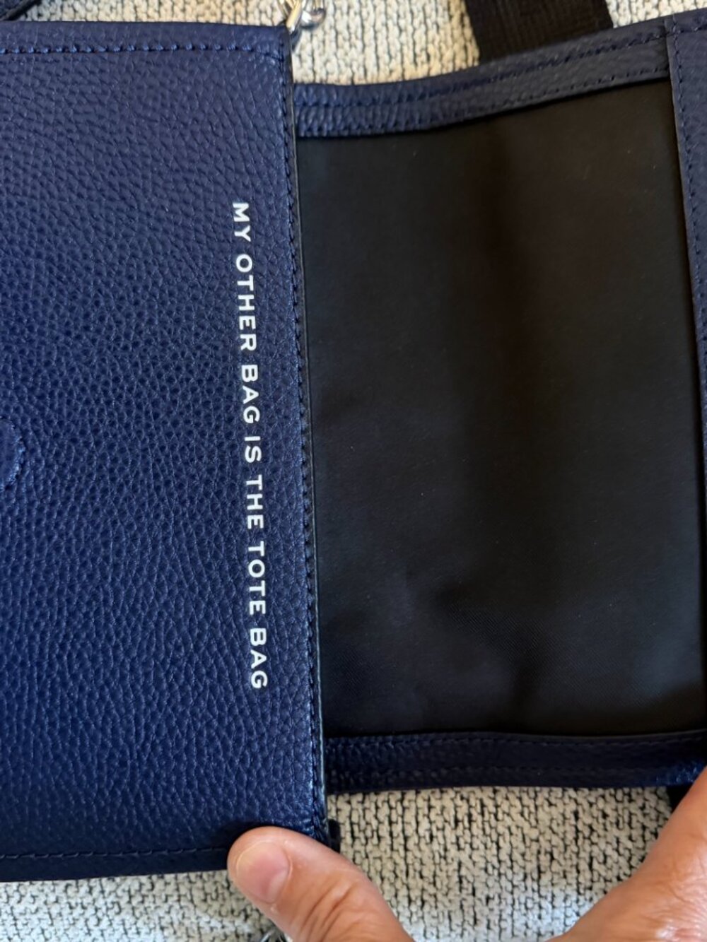 Marc Jacobs The Mini Bandana Leather Bag Blue The Card Case & Dustbags!!! NEW - Picture 6 of 12